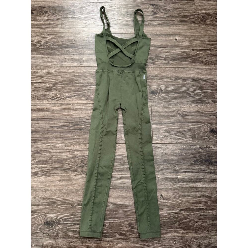 Free People Movement Good Karma Onesie Moss Green size XS/S - Picture 5 of 8